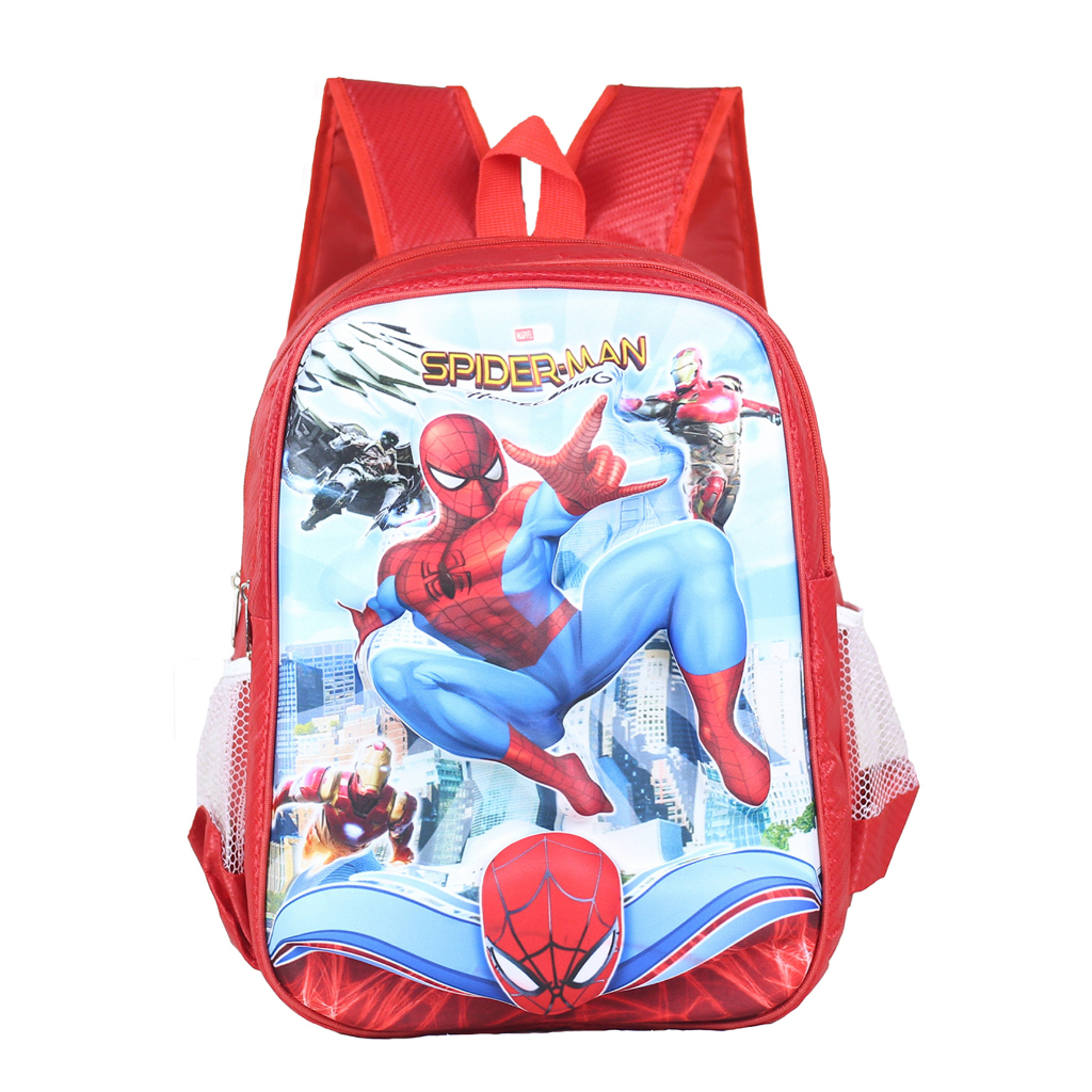 Tas Ransel Anak TK SD 3D Emboss Spiderman Marvel Terbaru Model Impor Bahan Kuat Awet Kapasitas Besar Muat Banyak backapck Impor Anak TK PAUD Timbul