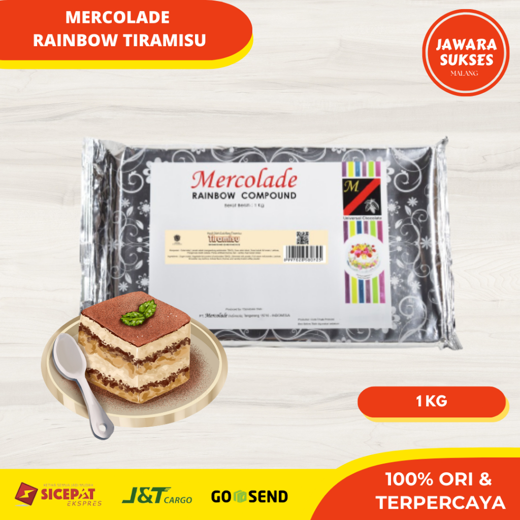 

[1 Kg] Mercolade Rainbow Tiramisu | Mercolade Coklat Batang