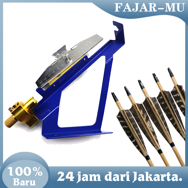Fletching Jig Alat Pasang Bulu Panah Arrow Feathers Jig Panah Bulu Stiker Aluminium Paduan Logam Bul