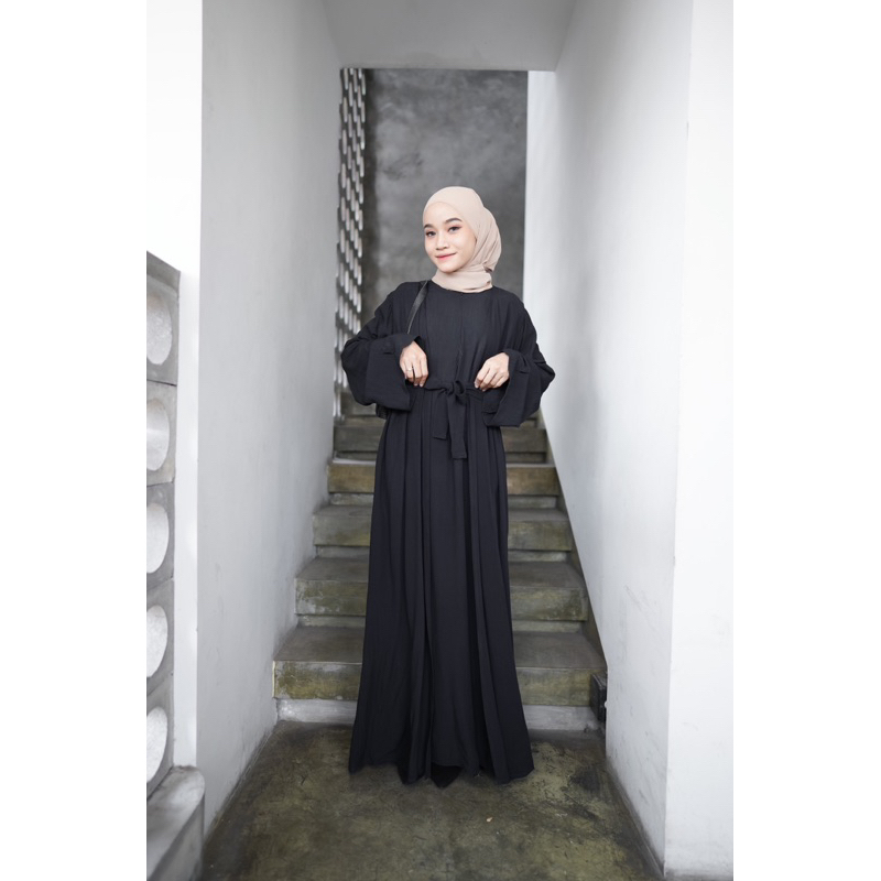 FARA SET ABAYA 2in1 CANTIK KEKINIAN ELEGAN SIMPLE OVERSIZED