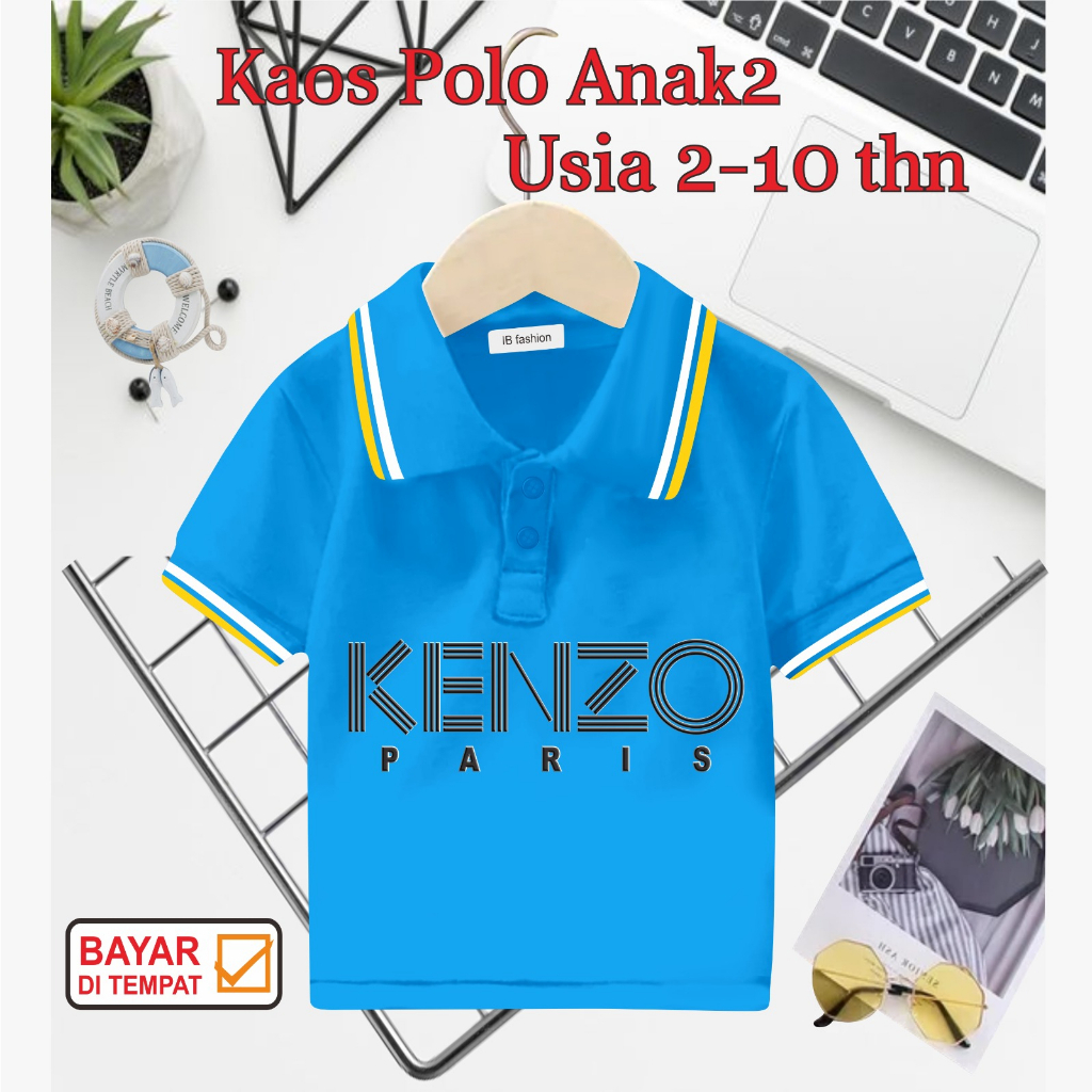 ((IB))KAOS ANAK2 KERAH POLO/K3NZ0 DIGITAL SABLON