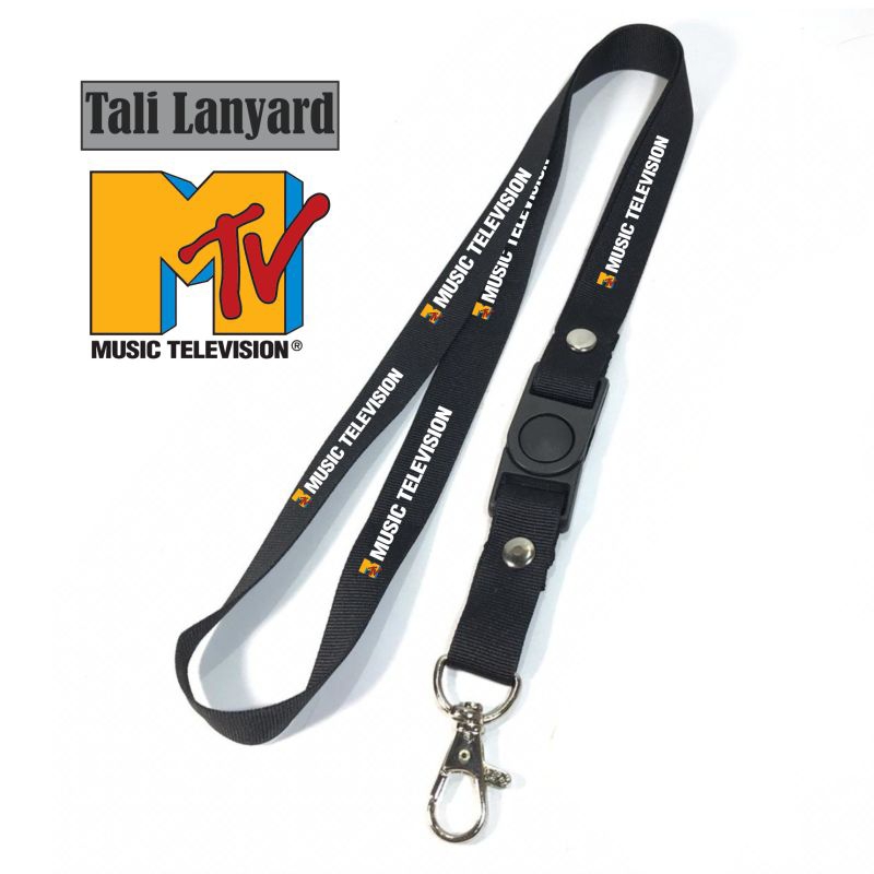 

lanyard MUSIC TELEVISION tali lanyard MTV gantungan kunci name tag id card kartu nama / tali lanyard gantungan leher fullprint