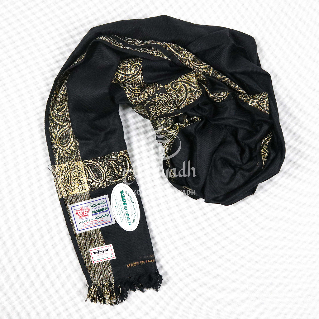 Sorban Kashmiri Yasmeen Abu Taj 731F Hitam Impor