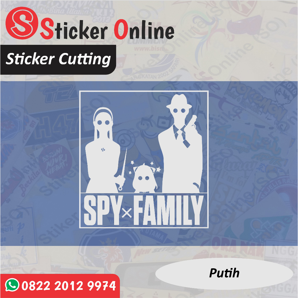 Stiker SPY X Family Squad | Sticker Cutting Spy x Family Motor Mobil