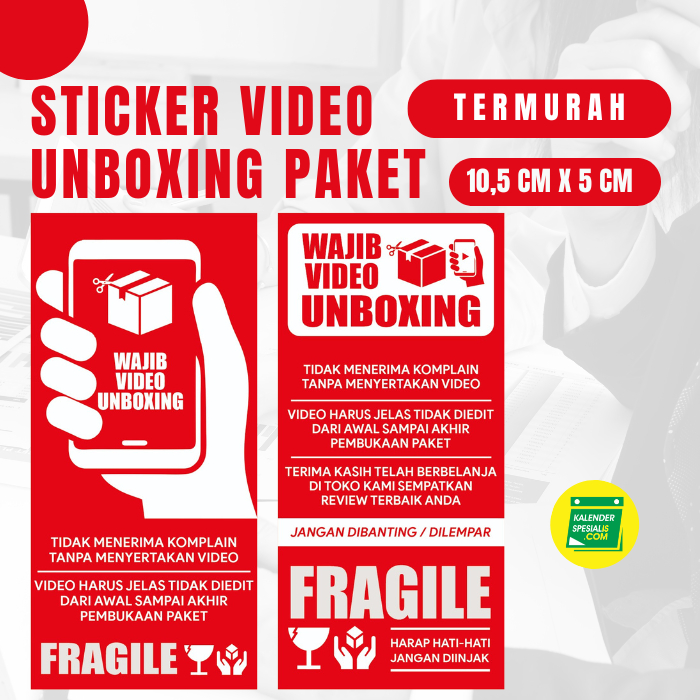 

PROMO STICKER VIDEO UNBOXING PAKET Uk. 10,5 x 5 CM