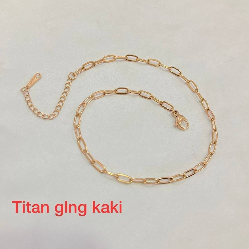 Gelang Kaki Rantai Titanium Korean Style