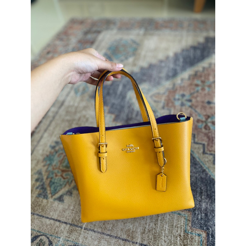 Coach mollie tote 25 mustard