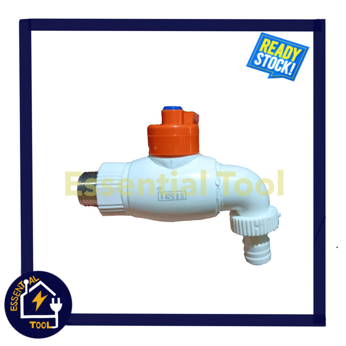 Keran / Kran 1/2” Inch PLASTIK Drat Stainless Steel Jumbo Tahan Bocor