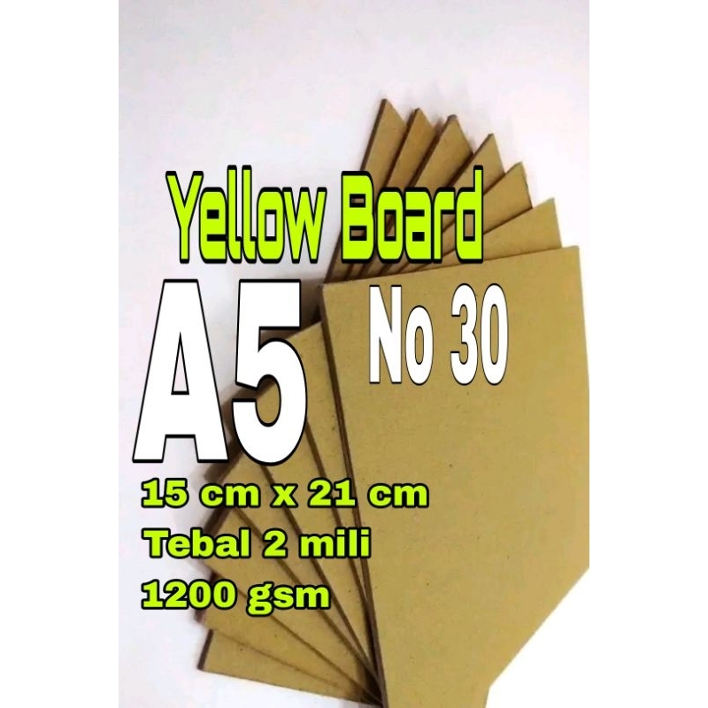 

Yellow Board No 30 (1200 Gsm) A5 - 15cm x 21cm - Tebal 2 Milimeter