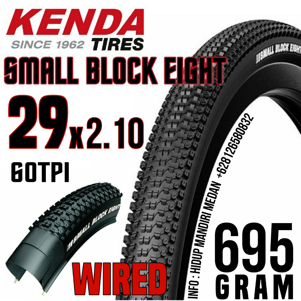 Ban Luar Kenda Small Block Eight 29 x 2.10 695 Gram WIRED IMPORT