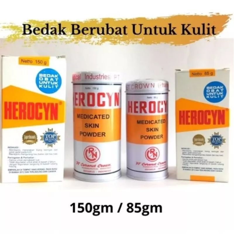 Bedak Herocyn Kulit Gatal dan Biang Keringat 85 Gram | 150 Gram