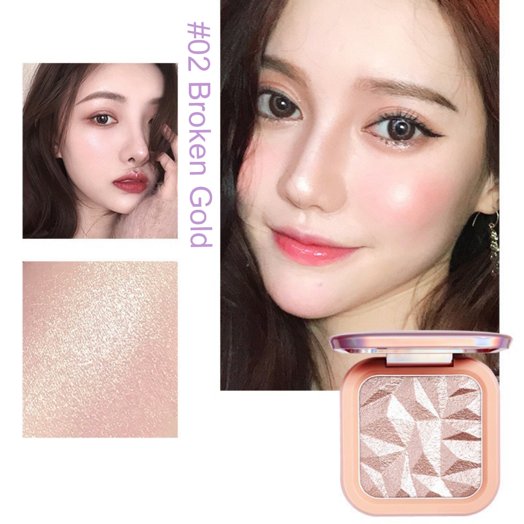 Highlighter powder Diamond Face High Glow Light Powder Blush Shimmer 4 Warna