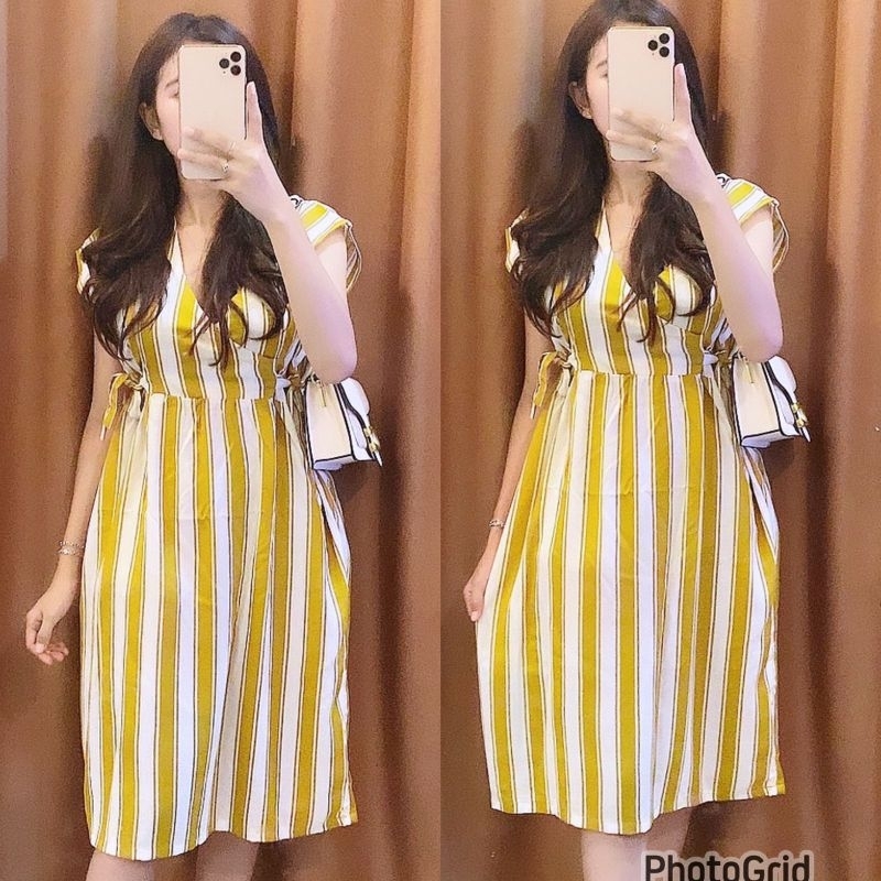 DASTER KIMONO BUSUI MOTIF SALUR KUNING