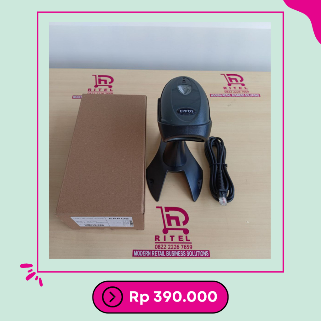 Alat Scan Bluetooth Wireless Barcode Scanner EPPOS EP2108A Auto Sense-Scan Terbaru - Hdritel