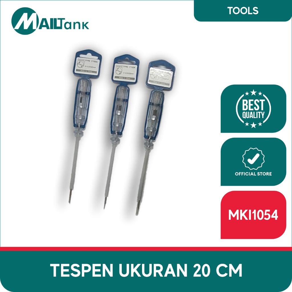 OBENG TESTPEN MKI1054 ukuran besar panjang 20 cm Arus Listrik 100-500 V