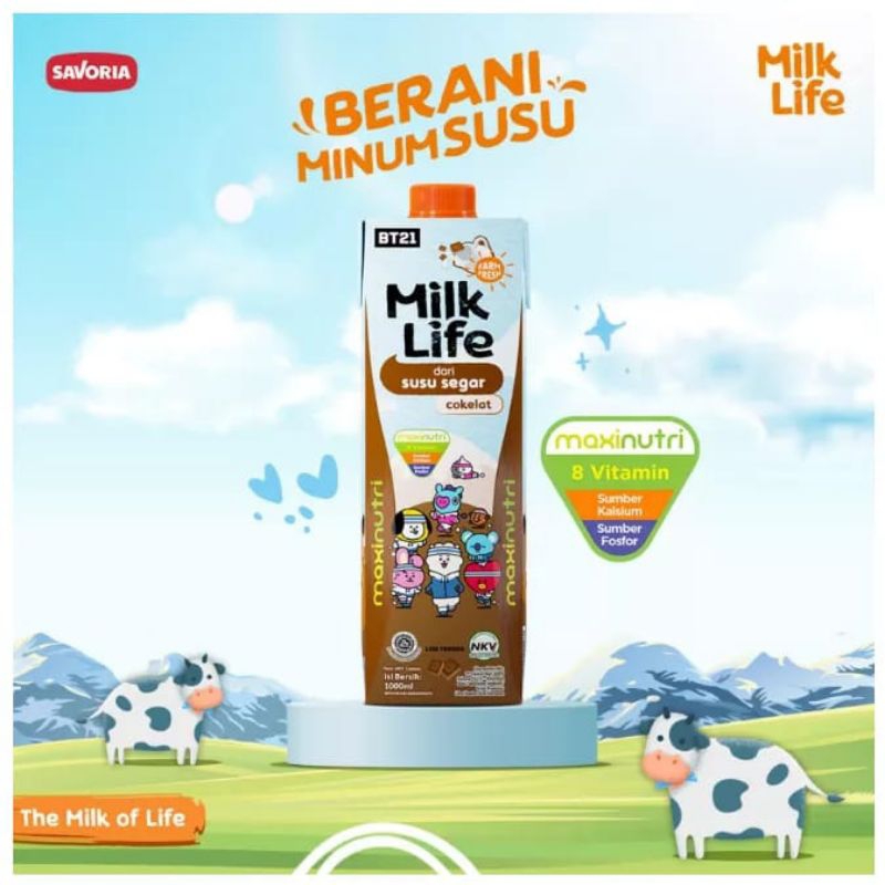 

37 - Susu Milk Life 1 liter full cream UHT Original chocolate 1000ml