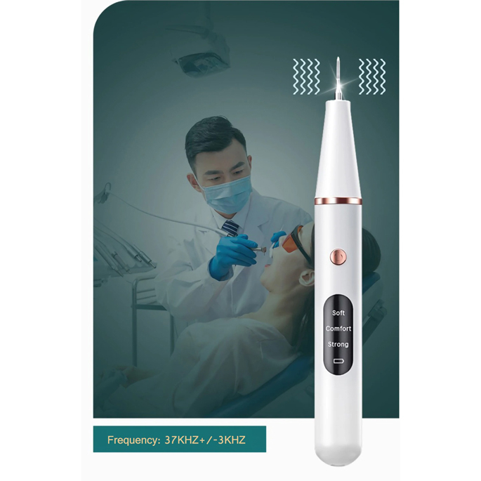 Pembersih Karang Plak Gigi Ultrasonic Dental Calculus Electric - GS5 - White