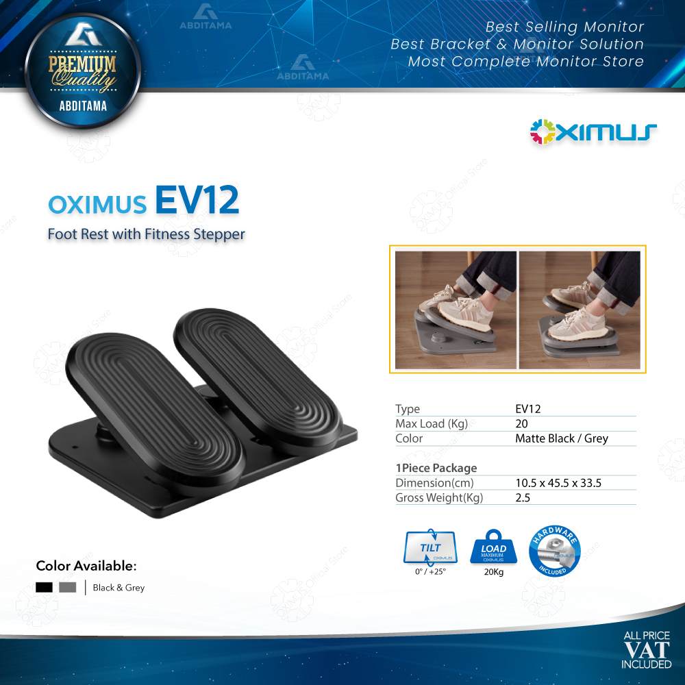 Active Foot Rest Interaktif dengan Fitur Latihan Olahraga OXIMUS EV12