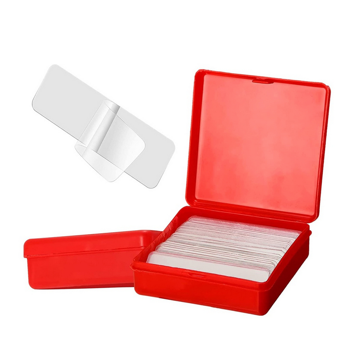 A455 BOX STICKER DOUBLE TAPE GEL 2 SISI 1 box isi 60 pcs pc isolasi bening stiker perekat dinding wall tembok kaca keramik tanpa bekas double side sided perekat alat pertukangan renovasi rumah perlengkapan lem lengket pvc transparan transparant pak pack