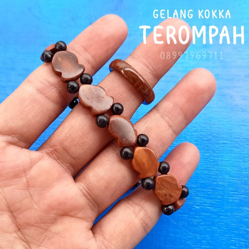 Gelang Kayu kaukah (TEROMPAH) Free cincin koka kokka kaokah kokah