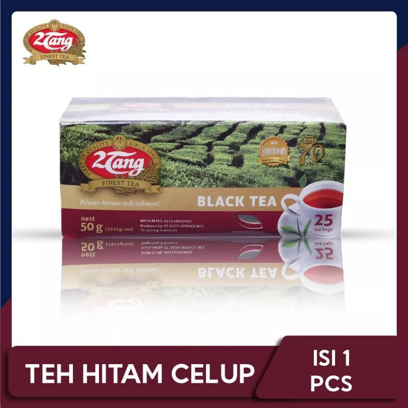 2 TANG BLACK TEA, teh celup 25 bags