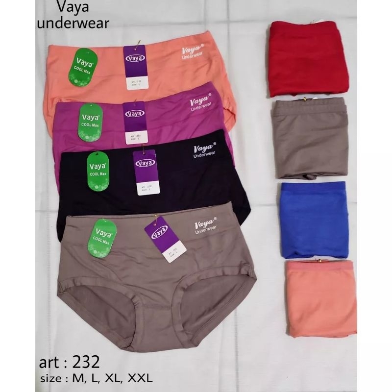 ( 6 pcs ) celana dalam wanita vaya 232 super soft / cd vaya super soft karet besar nyaman dan berkua