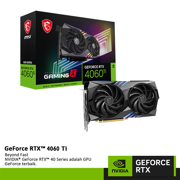 VGA MSI GeForce RTX 4060 Ti GAMING X 8G | RTX 4060Ti 8GB GDDR6