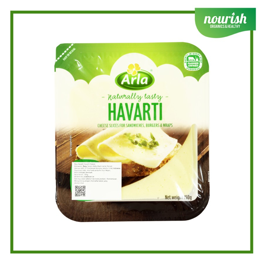 

Arla HAVARTI Cheese Slices / Keju Slice , Halal 150gr