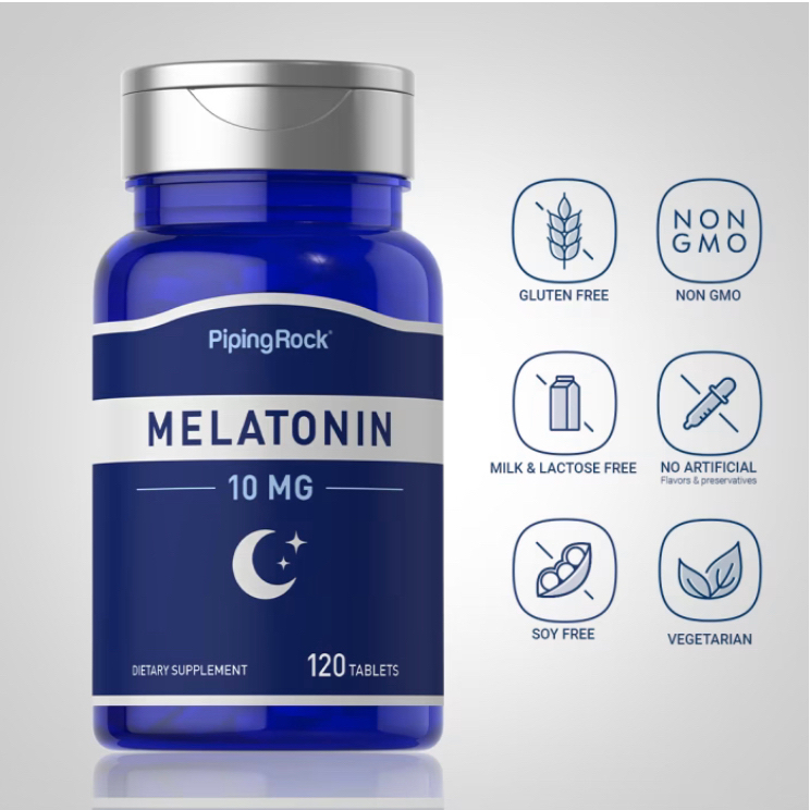 PipingRock Melatonin 10 mg 120 Tablets