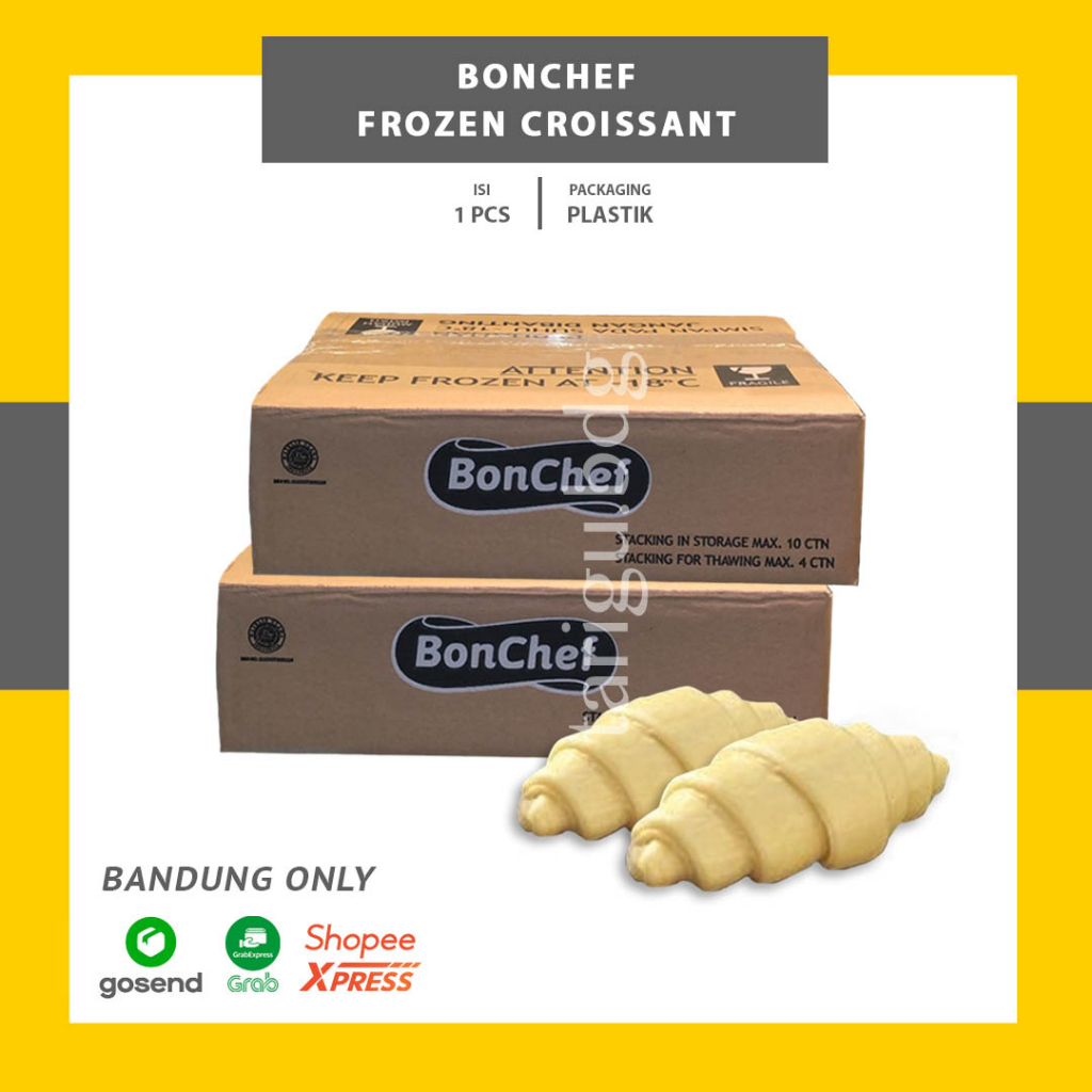 FROZEN BUTTER CROISSANT BONCHEF 30GR - CROISSANT DOUGH  CROFFLE ADONAN CROISAN BEKU - CROFLE CROSSAINT WAFFLE