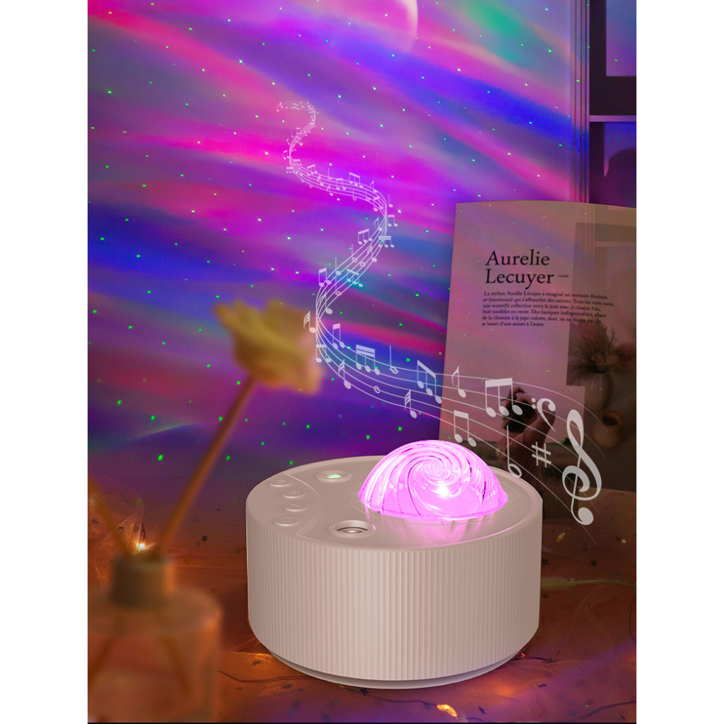 Lampu Tidur Proyektor Galaxy 14 Color Modes with Music 4W Lampu Hias Kamar Tidur Desain Minimalis Berkualitas