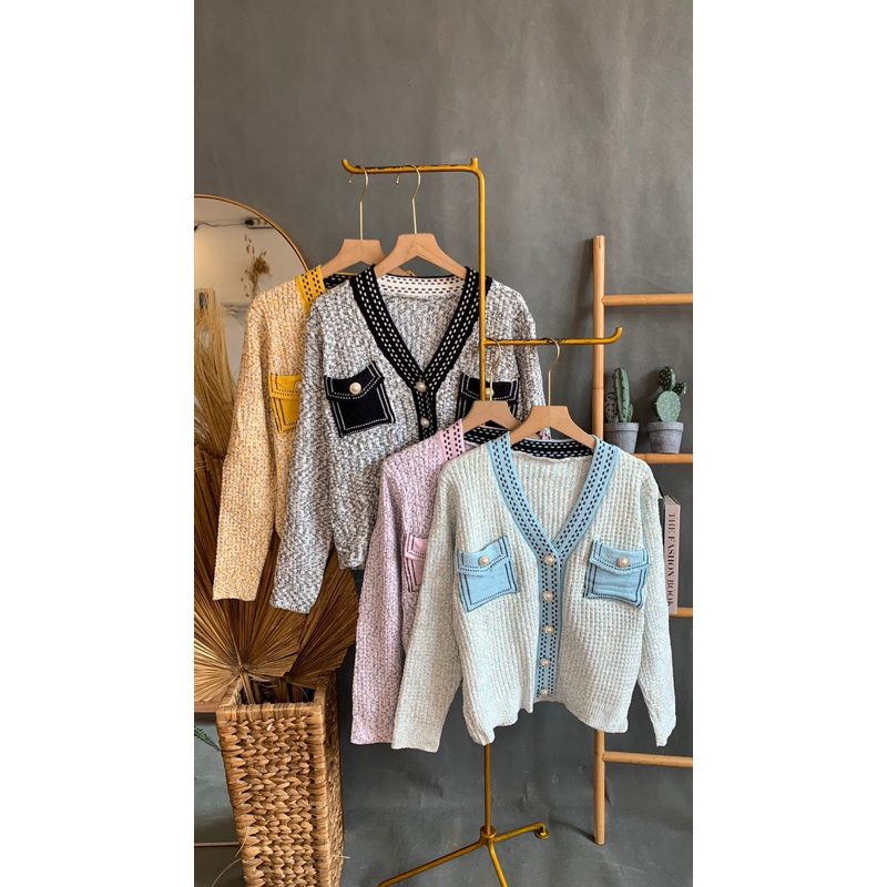 So Hyun Cardigan Knit Premium Import | Kardigan Korea Berkualitas | kardigan gemes pastel