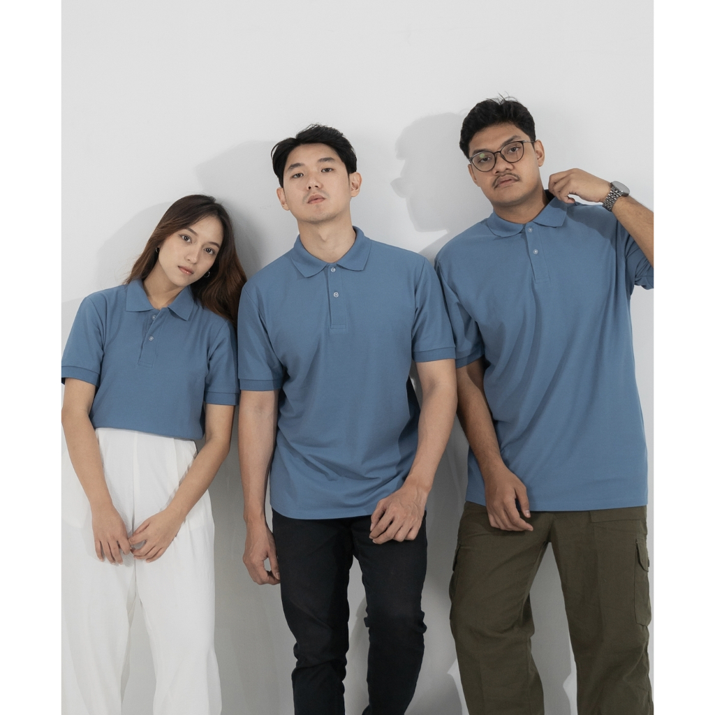 AKITA POLO SHIRT - Kaos Polo Pria in Steel Blue (Biru)