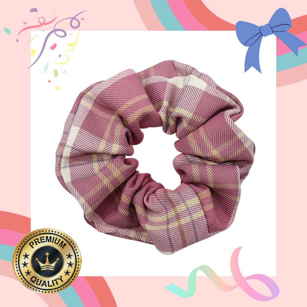 Ikat Rambut Scrunchie Hairband Model Korea Style Motif Garis