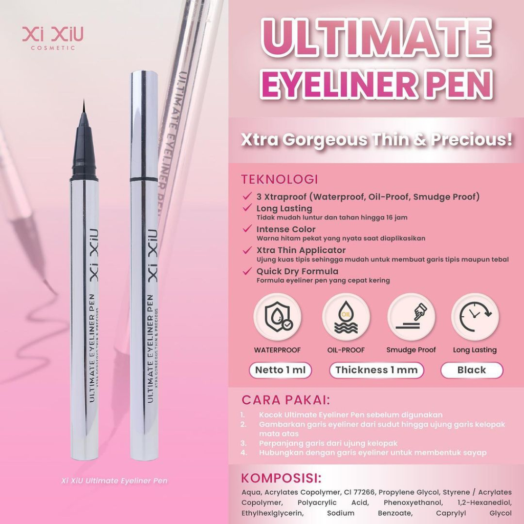 Xi XiU ULTIMATE EYELINER PEN Xtra Gorgeous Thin &amp; Precious Liner