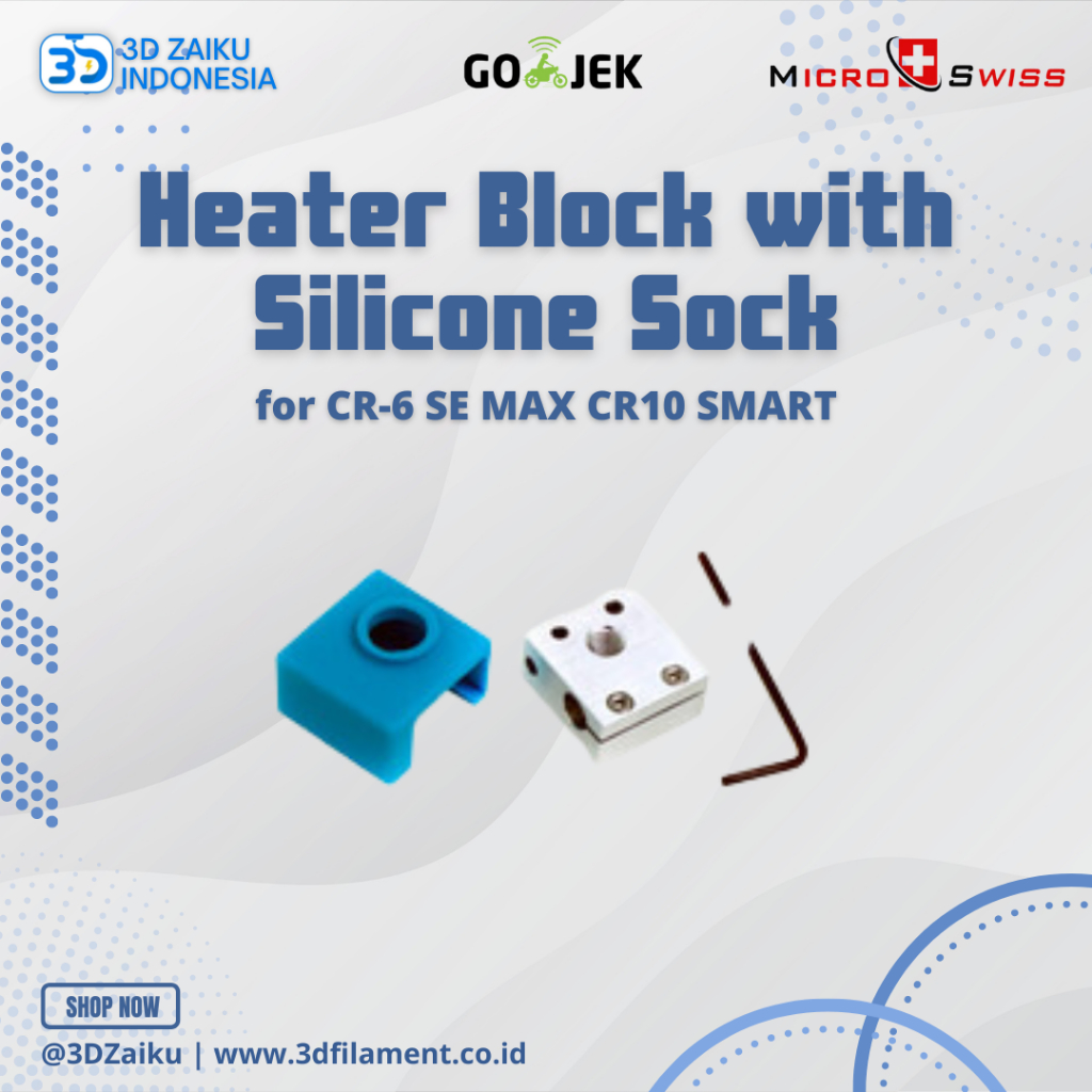 Micro Swiss Heater Block with Silicone Sock for CR-6 SE MAX CR10 SMART