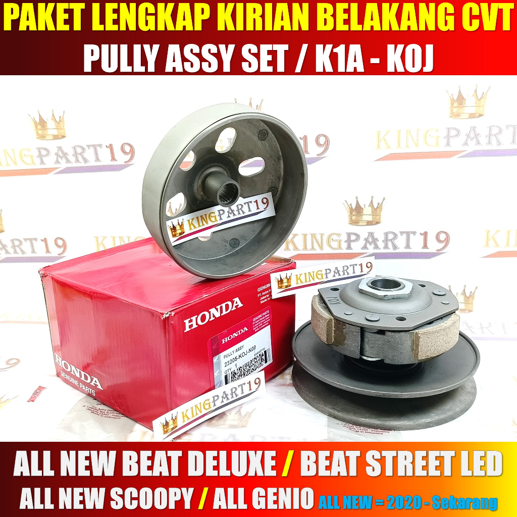 PULLY PULLEY ASSY SET GENIO BEAT NEW DELUXE NEW SCOOPY LED ESP K1A KOJ K0J