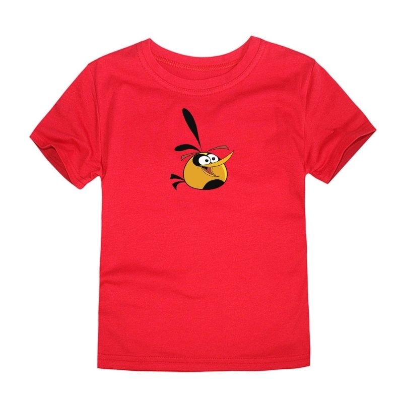 Baju Kaos Anak Unisex Angrybird bulu Pakaian Atasan Anak Lengan Pendek Kaos Oblong Anak 2-16Th Cod