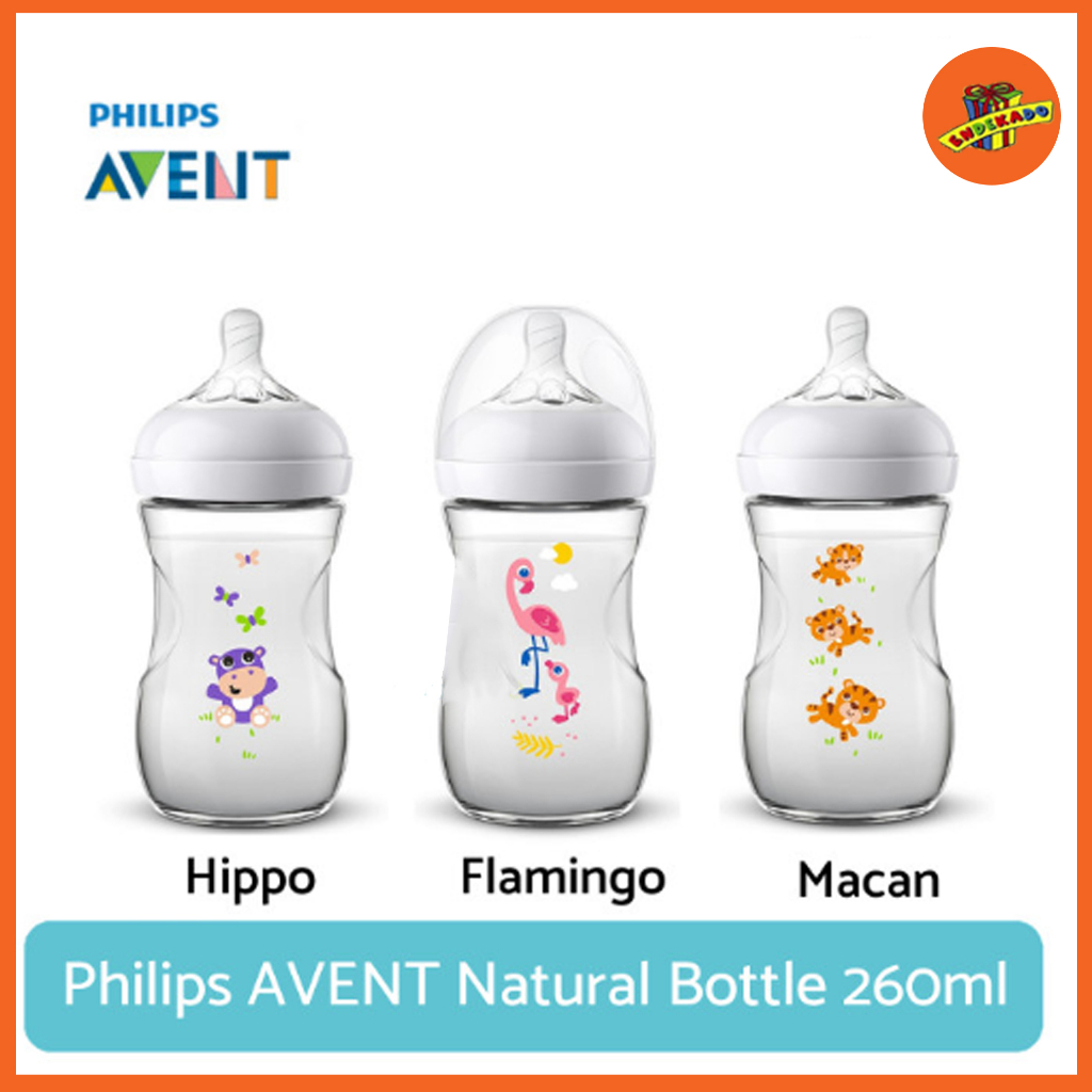 Philips AVENT Natural Bottle 260ml Karakter - Botol Susu Anak Bayi