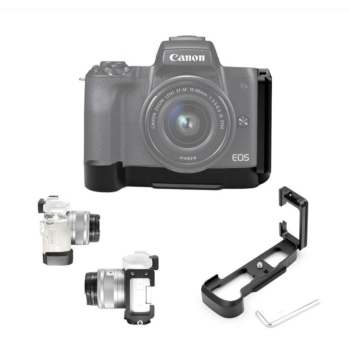 Quick Release L Plate Metal Hand Grip Bracket Holder Canon EOS M50 M50 II Camera