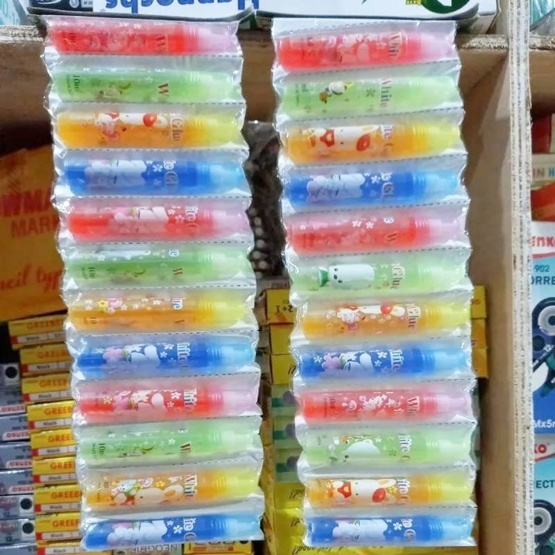 

12 Pcs Lem Stik Renceng Glue Stik Warna Murah