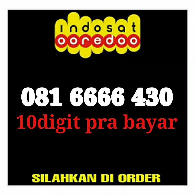 Nomor cantik Indosat 10digit nomor kwartet 10angka nomor 6666