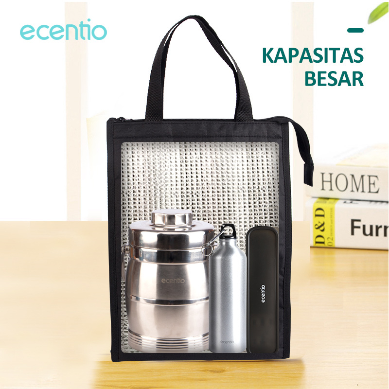 ecentio &amp; FOODI Tas Bekal Lunch Cooler Bag Box Makanan Alumunium Kotak Makan Anak