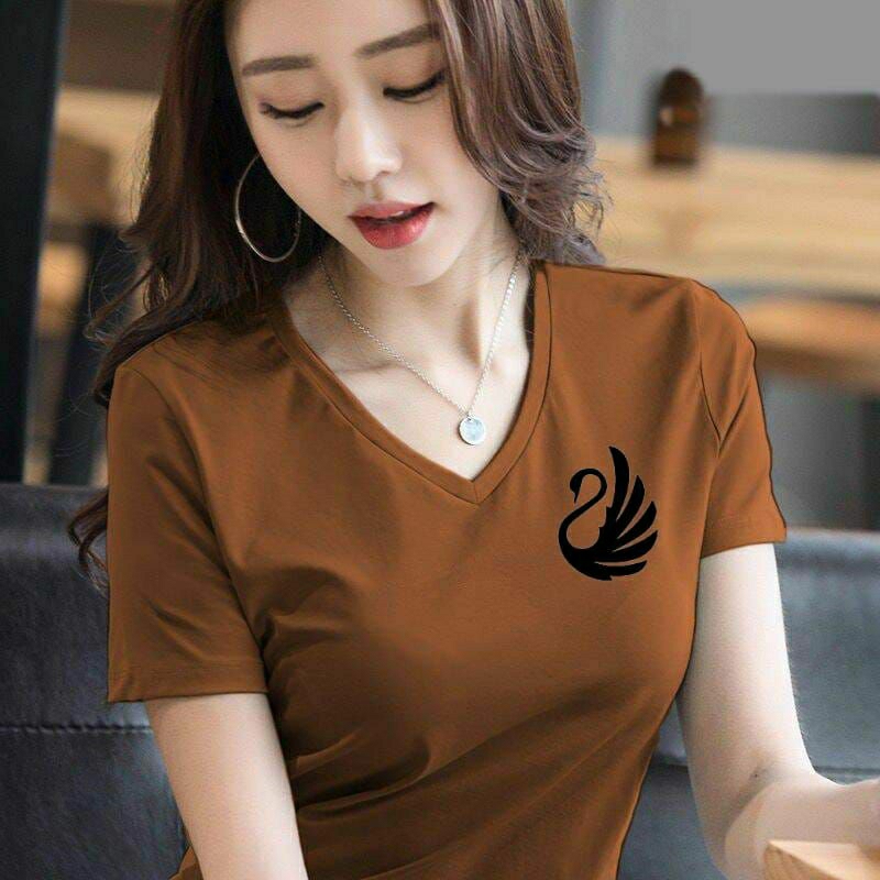 KAOS V.NECK LOGO LENGAN PENDEK