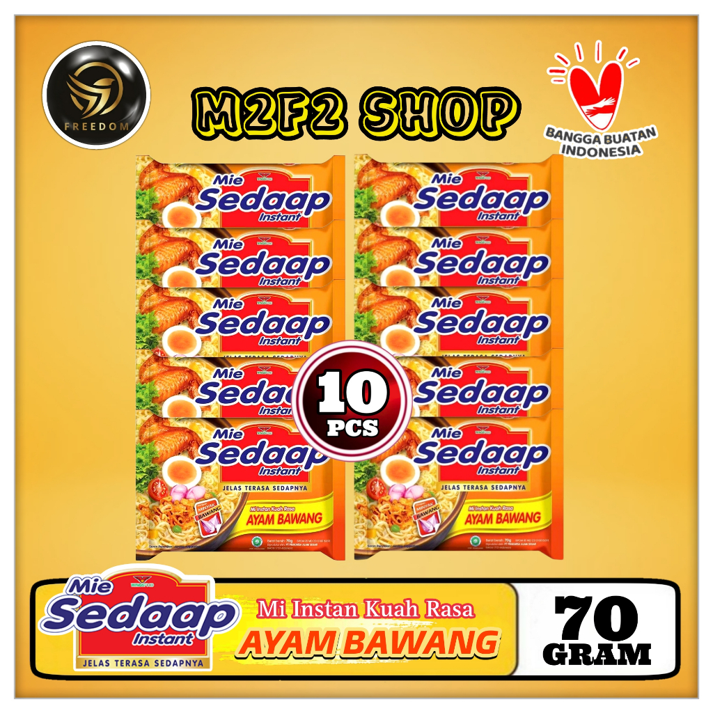

Mie Sedaap Instant Kuah Rasa Ayam Bawang | Bag - 70 gr (Kemasan 10 Pcs)