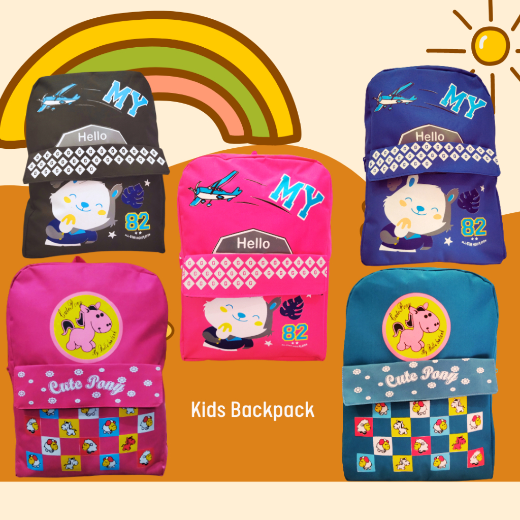 Tas Anak Sekolah Perempuan Laki-laki SD TK murah Tas Sekolah Karakter Kartun kuda pony unicorn / Ransel anak sekolah tas gendong