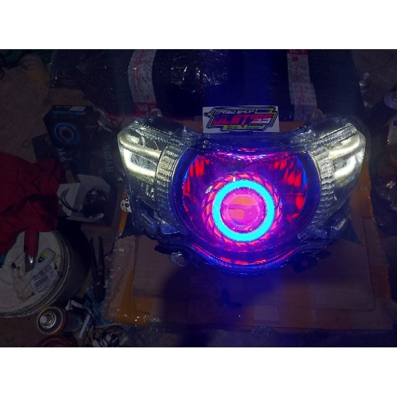 PROJIE REFLEKTOR LAMPU DEPAN YAMAHA SOUL GT 115/XEON GT 125 ALIS RUNNING CUSTOM PNP