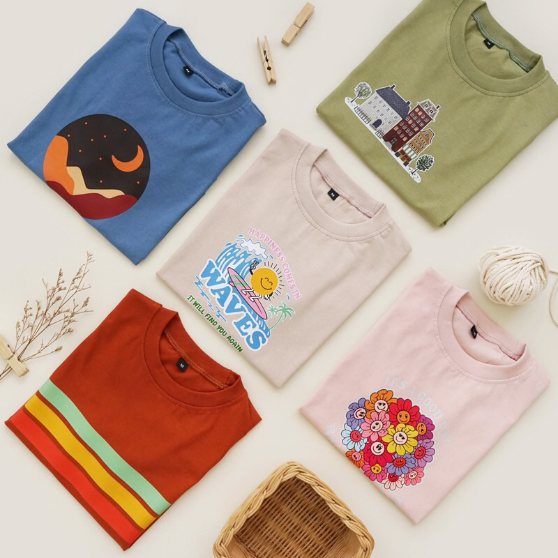 Retro Kids Oversize Tee Motif | Kaos Anak Unisex