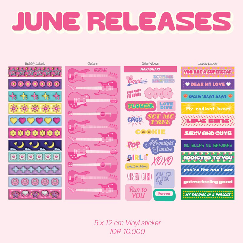 

[NAKASHAKI] - JUNE RELEASES DECO STICKERS