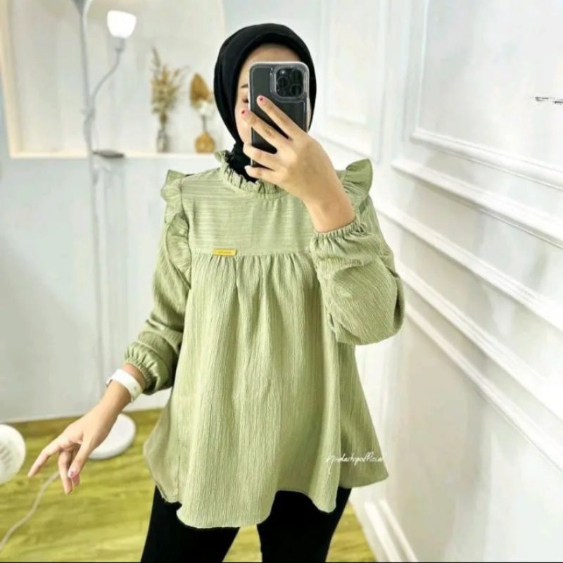 CHIKA BLOUSE BABY CRUSH ATASAN KOREAN STYLE DAISY BLOUSE